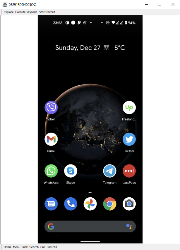 AndroidScreencast - Main screen